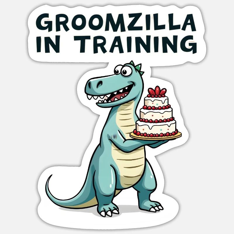 Groomzilla in Training - Sticker size S (10 x 10 cm) - white matte