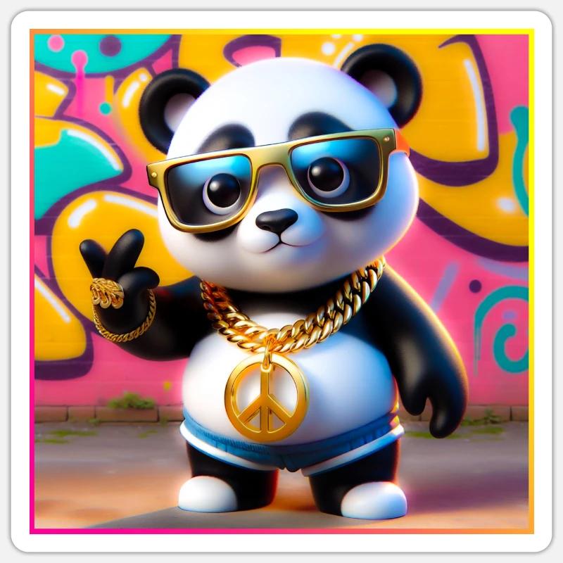 Cool Panda - Sticker size S (10 x 10 cm) - white matte
