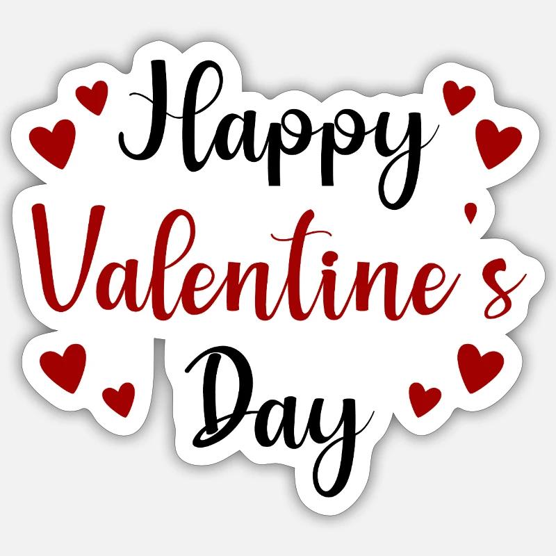 Les designs romantiques de la Saint-Valentin donnent de l’amour - Sticker taille S (10 x 10 cm) - blanc mat