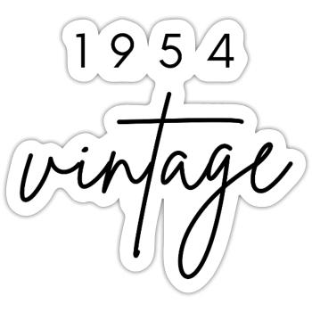 Jahrgang 1954 Geburtstag - Sticker Größe S (10 x 10 cm) - Mattweiß - Vorne