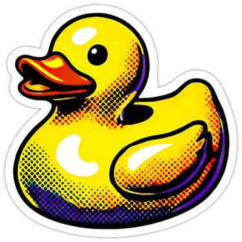 Ente Ente Ente Ente Ente - Sticker Größe S (10 x 10 cm) - Mattweiß - Vorne