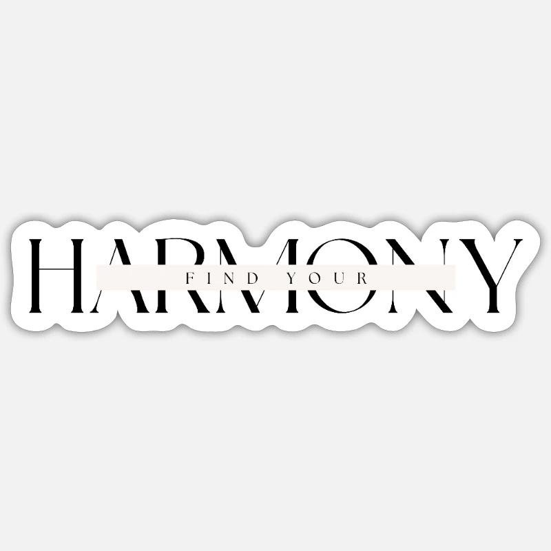 Harmony - Sticker Größe S (10 x 10 cm) - Mattweiß