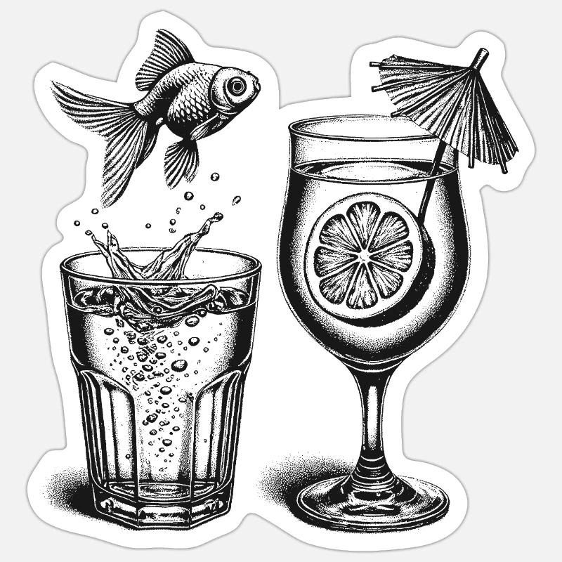 Goldfish Sticker size S (10 x 10 cm)