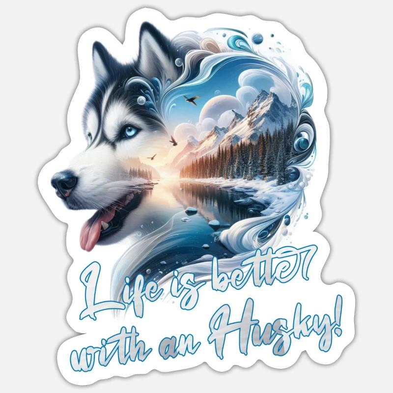 Rauque - Sticker taille S (10 x 10 cm) - blanc mat