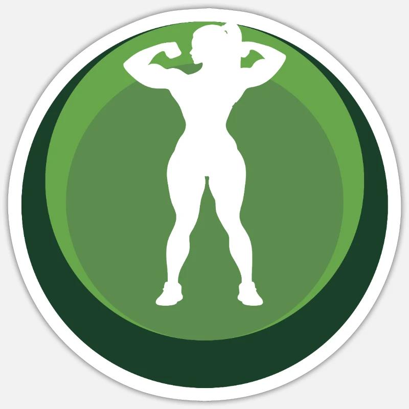 Poids de musculation - Sticker taille S (10 x 10 cm) - blanc mat