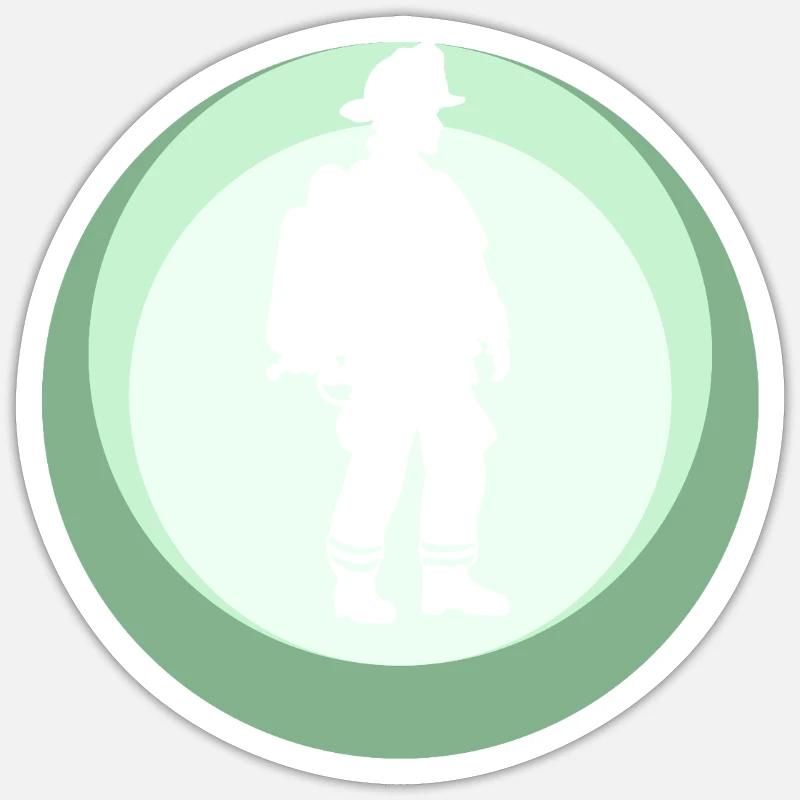 Firefighter Deployment - Sticker size S (10 x 10 cm) - white matte