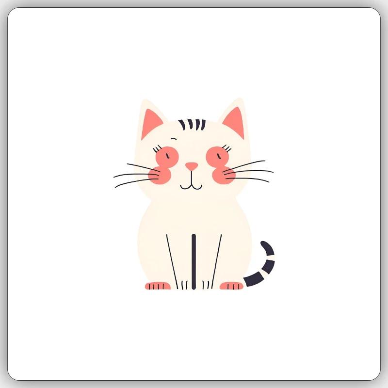 Süßes Kätzchen Sticker Größe S (10 x 10 cm)