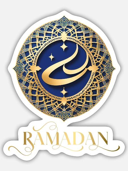 Ramadan Geschenkidee Eid Mubarak Islam - Sticker Größe S (10 x 10 cm) - Mattweiß