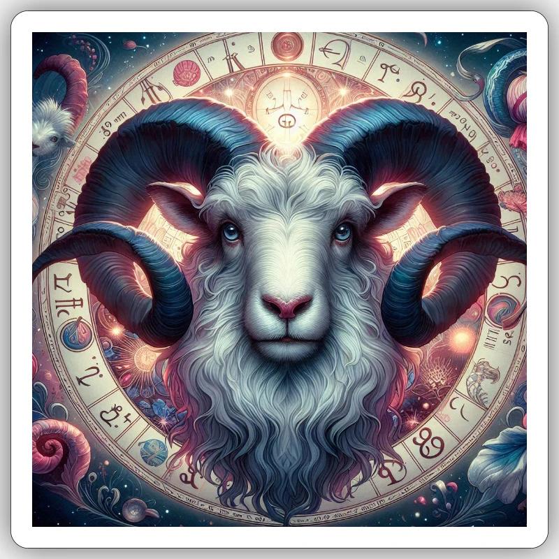 WIDDER \ Sternzeichen Sticker Größe S (10 x 10 cm)