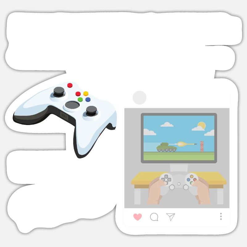 Mon temps libre : 100% gaming Sticker taille S (10 x 10 cm)