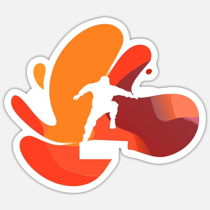 Parkour Runner Obstacle - Sticker size S (10 x 10 cm) - white matte
