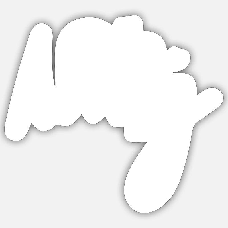 Oh Schatz - Sticker Größe S (10 x 10 cm) - Mattweiß