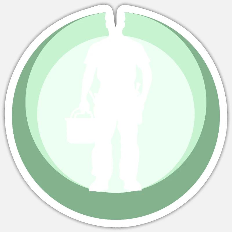 Tool Plumber - Sticker size S (10 x 10 cm) - white matte