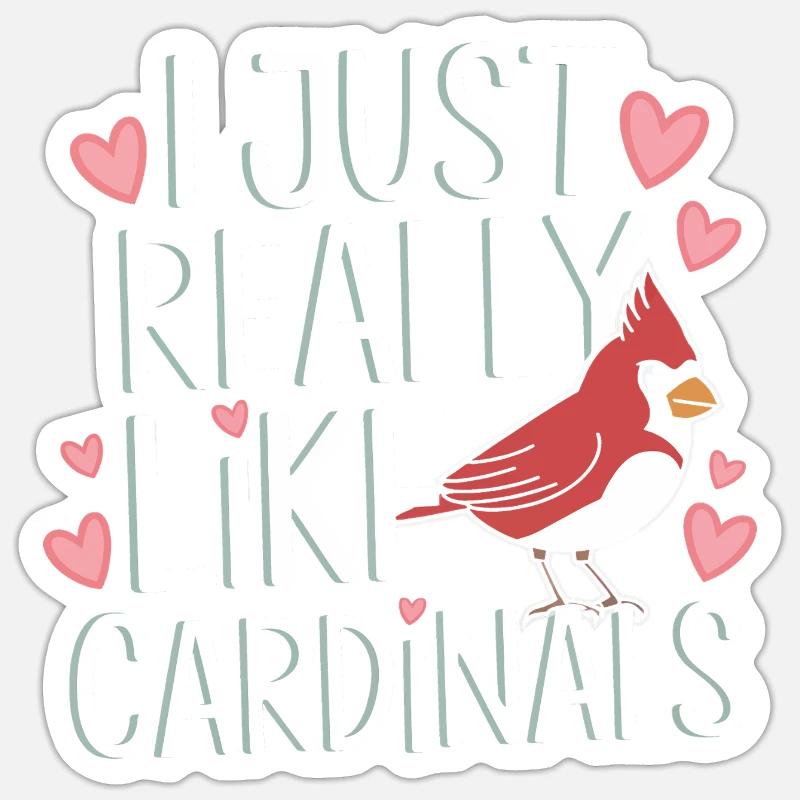 Kardinal Rotkardinal Vogel Roter Kardinal Sticker Größe S (10 x 10 cm)