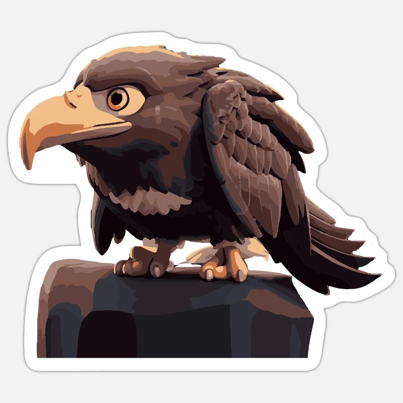 Bande dessinée Eagle - Sticker taille S (10 x 10 cm) - blanc mat