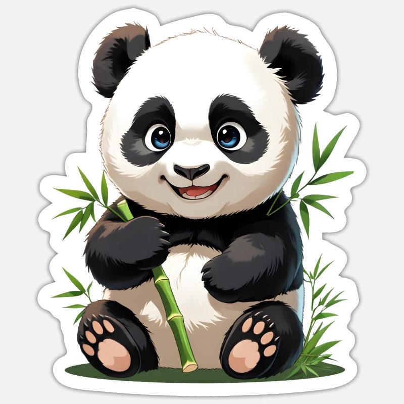 Bébé panda Sticker taille S (10 x 10 cm)