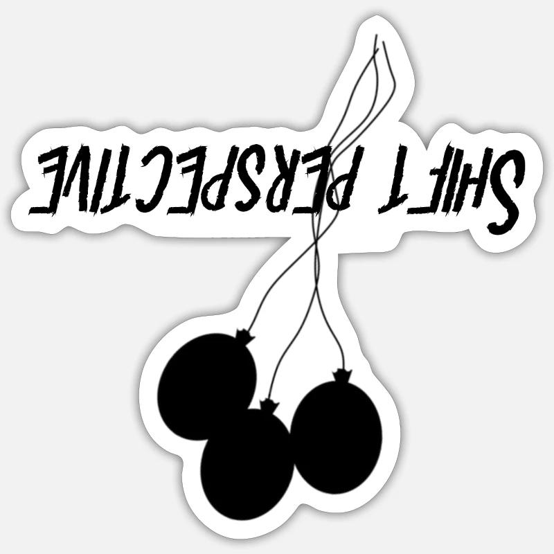 Shift perspective - Sticker formato S (10 x 10 cm) - bianco opaco