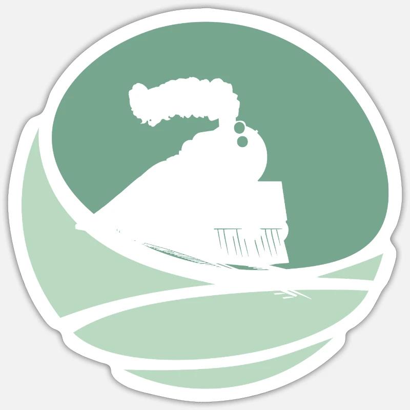 Model Railway - Sticker size S (10 x 10 cm) - white matte
