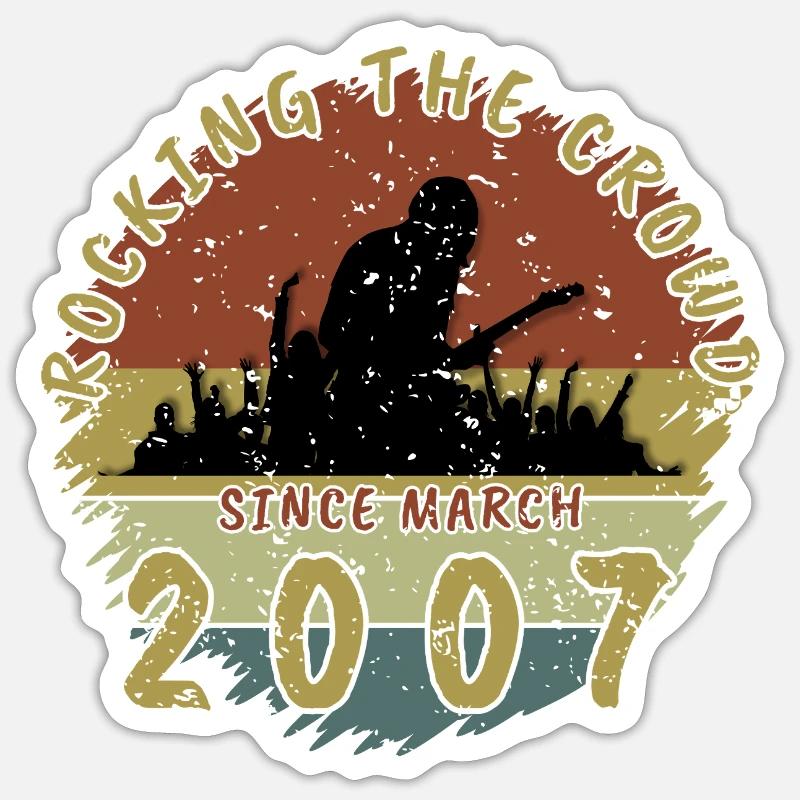 18. Geburtstag Rocking the crowd GIT 03/2007 Sticker Größe S (10 x 10 cm)