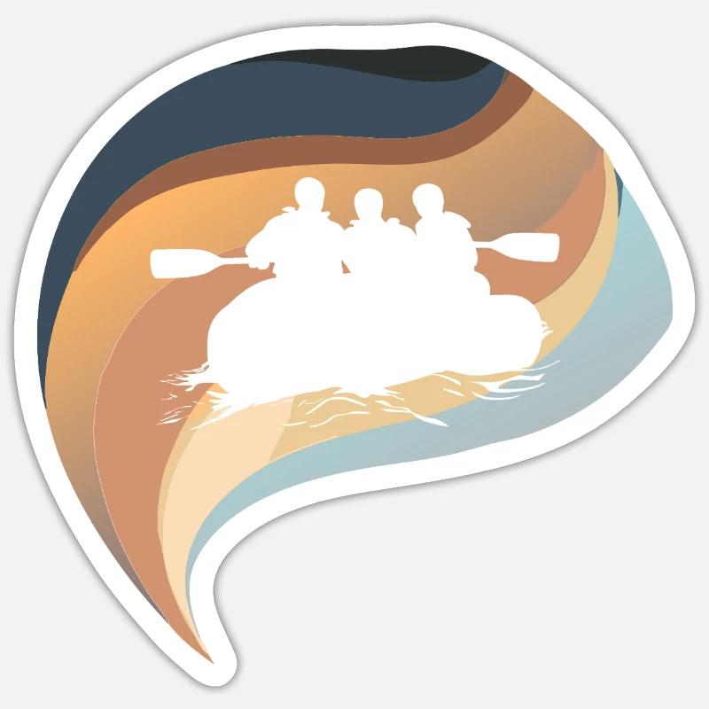 Rameurs d’aviron Sticker taille S (10 x 10 cm)