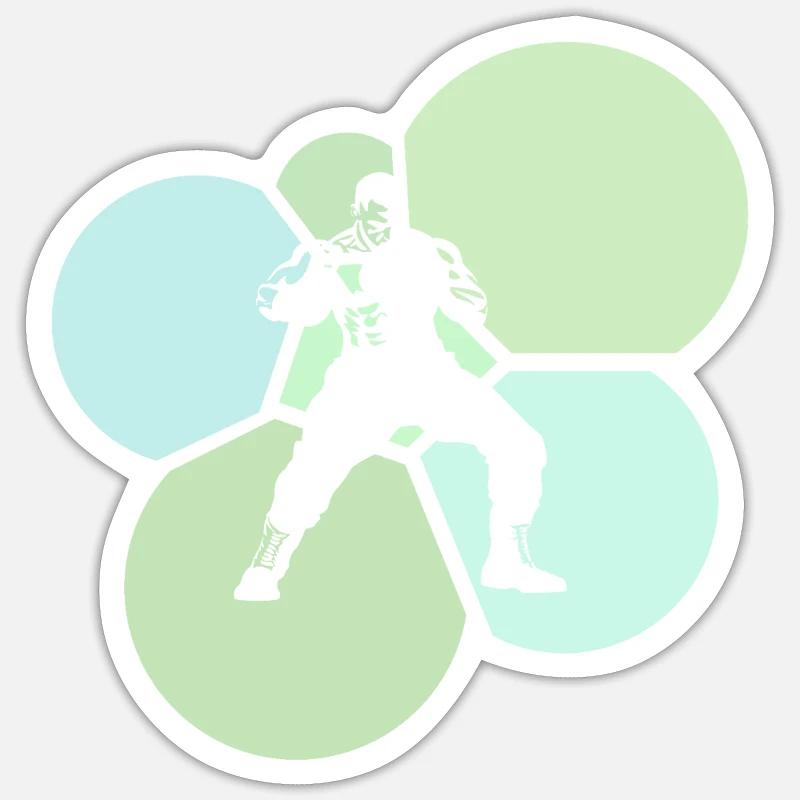 Mixed Martial Arts Jiujitsu - Sticker Größe S (10 x 10 cm) - Mattweiß