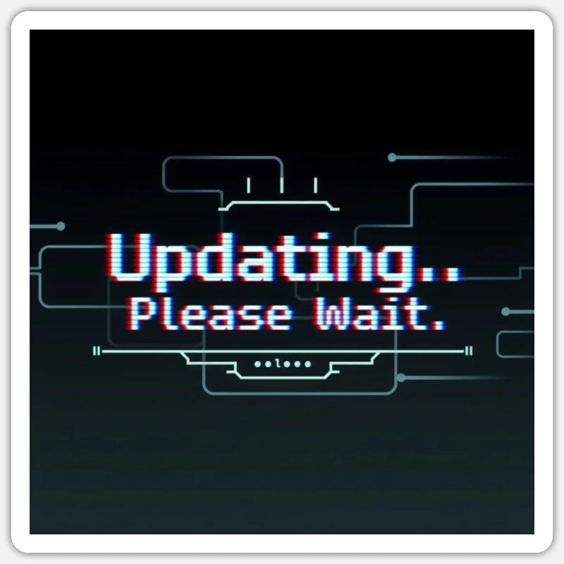 Update - Sticker Größe S (10 x 10 cm) - Mattweiß