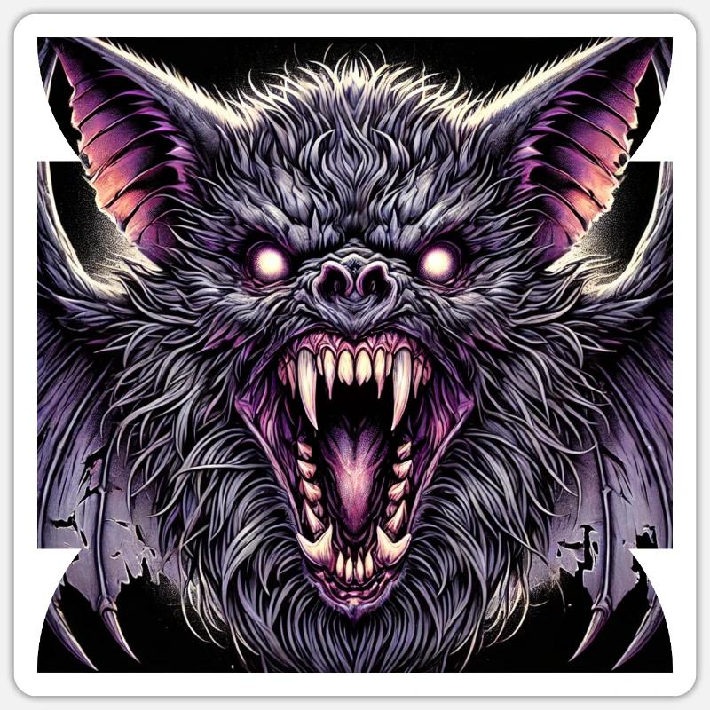 Bat - Sticker size S (10 x 10 cm) - white matte