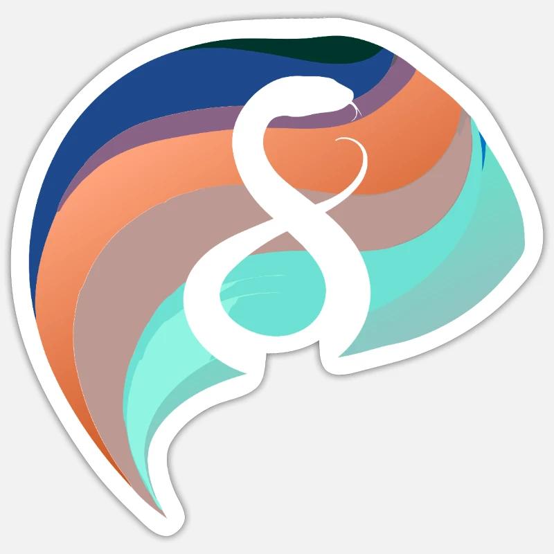 Snake Snakebite Sticker size S (10 x 10 cm)