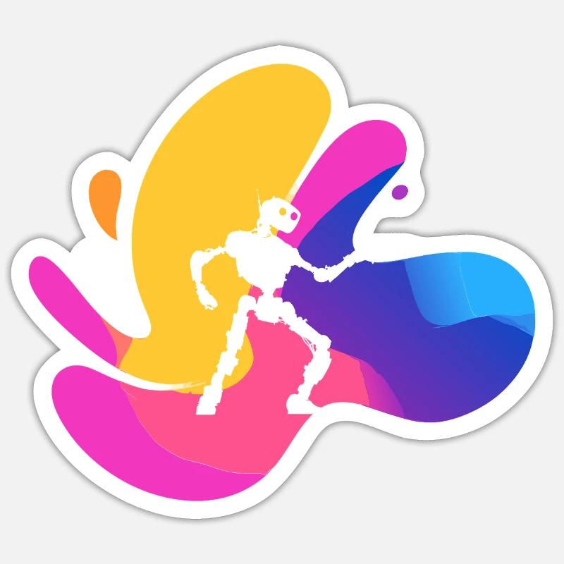 Robot Machine Robotique Sticker taille S (10 x 10 cm)
