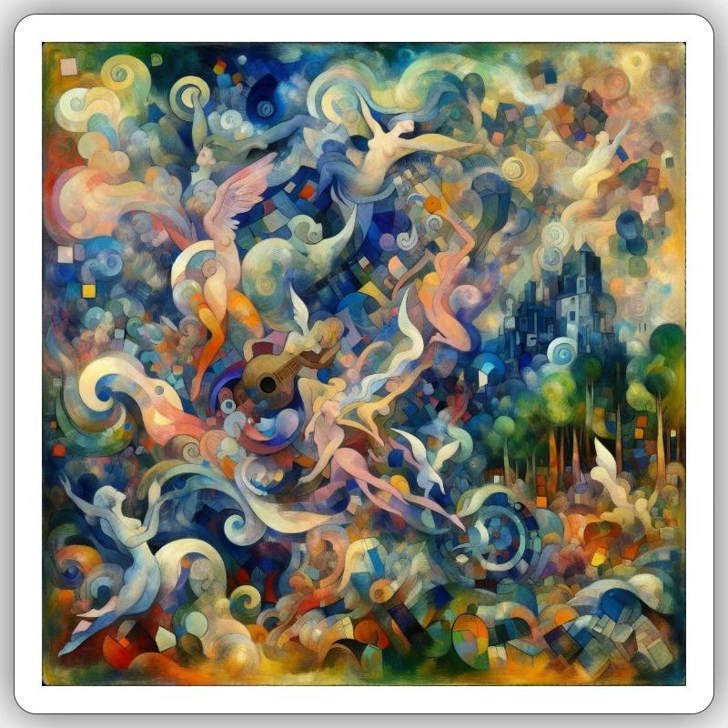 Conception Marc Chagall Sticker taille S (10 x 10 cm)