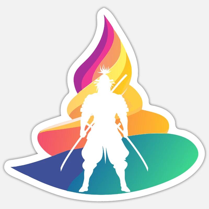 Sword Samurai Sticker size S (10 x 10 cm)