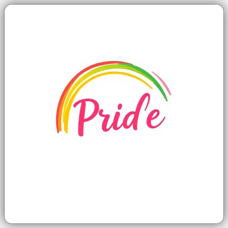 Pride - Sticker Größe S (10 x 10 cm) - Mattweiß