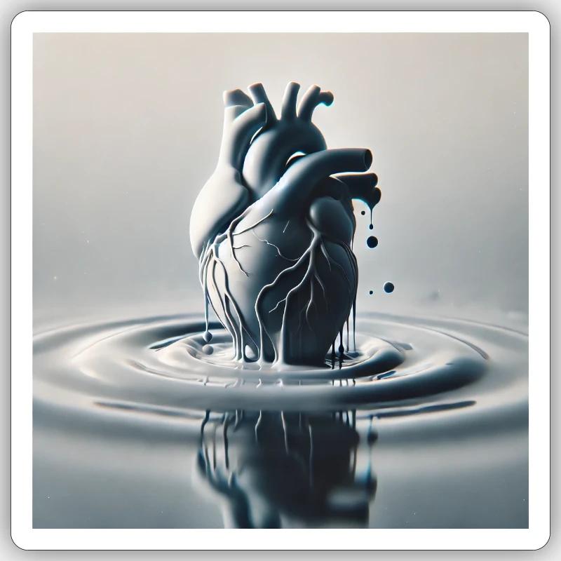 Melting longing - Sticker size S (10 x 10 cm) - white matte