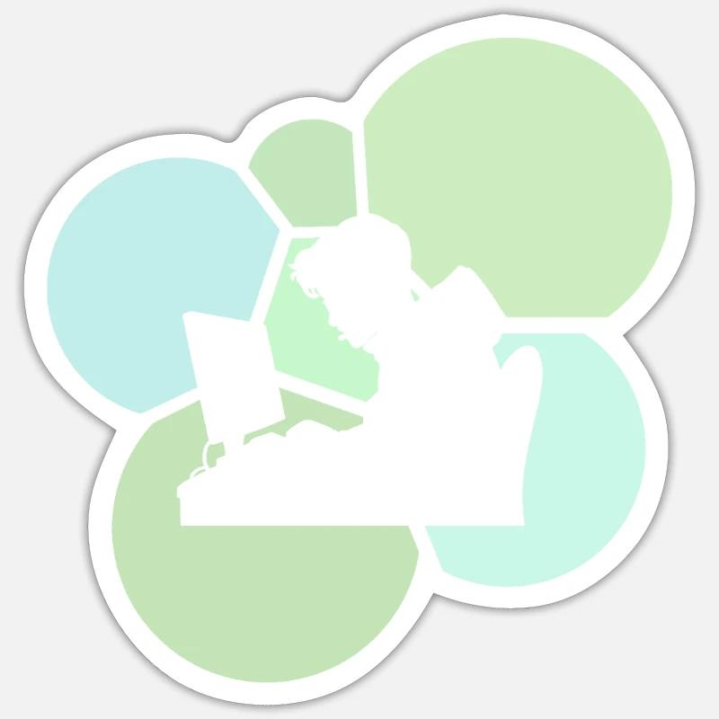 Informatique Informaticien Hacker Sticker taille S (10 x 10 cm)