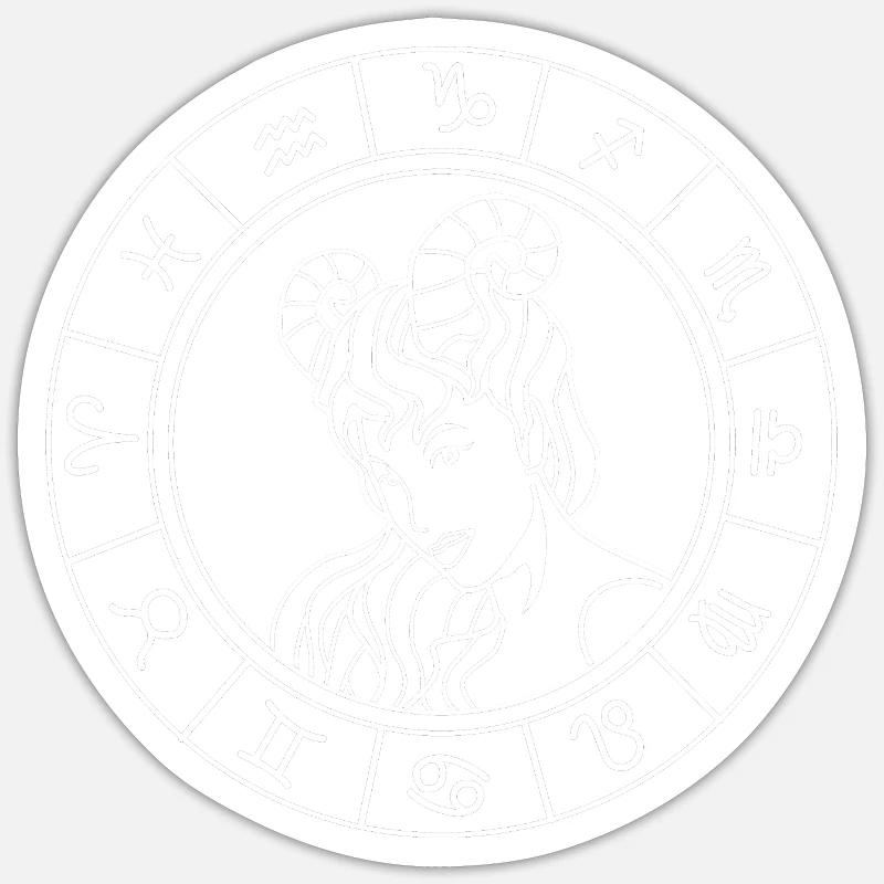 Sternzeichen Widder Sticker Größe S (10 x 10 cm)