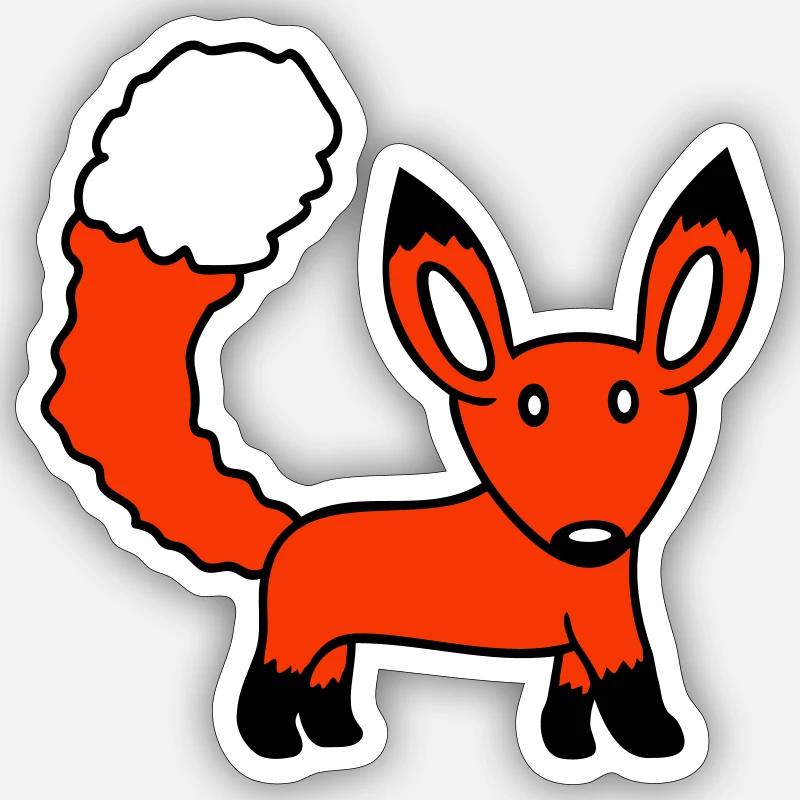 Fuchs Rotfuchs Wildes Tier Schlauer Wald Bewohner Sticker Größe S (10 x 10 cm)