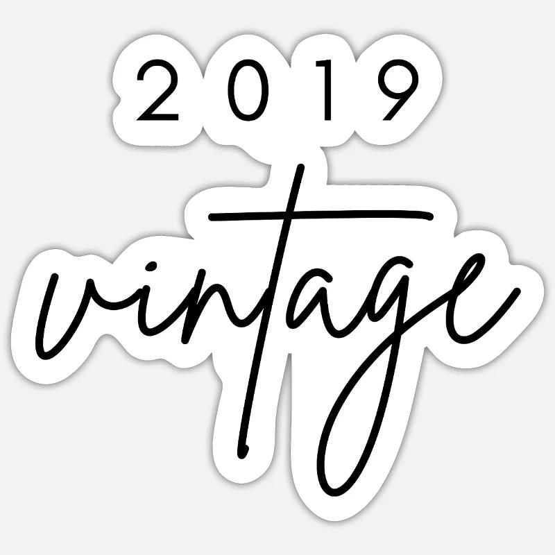 Jahrgang 2019 Jubiläum Sticker Größe S (10 x 10 cm)