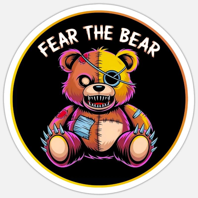 Craignez l’ours - Sticker taille S (10 x 10 cm) - blanc mat