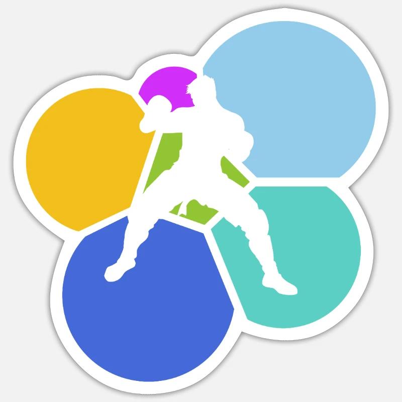 Jiujitsu Judo Jitsu - Sticker taille S (10 x 10 cm) - blanc mat