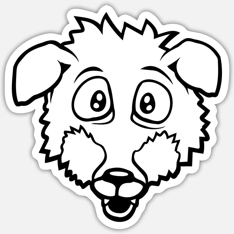 Fuchs Große Augen Erschrocken Glücklich Angst Cool Sticker Größe S (10 x 10 cm)