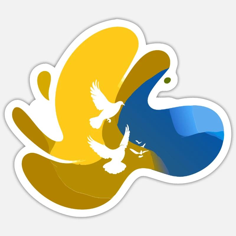 Colombe de la Paix - Sticker taille S (10 x 10 cm) - blanc mat