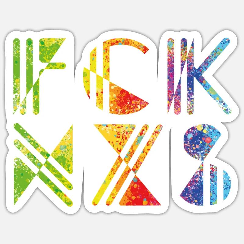 FCK NZS - Sticker size S (10 x 10 cm) - white matte