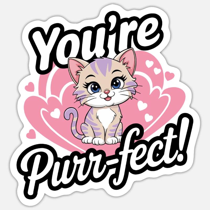 Vous ronronnez ! - Sticker taille S (10 x 10 cm) - blanc mat
