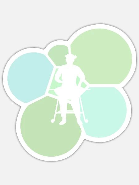BBQ Barbecue - Sticker Größe S (10 x 10 cm) - Mattweiß