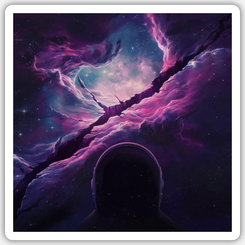 celestial2 - Sticker Größe S (10 x 10 cm) - Mattweiß