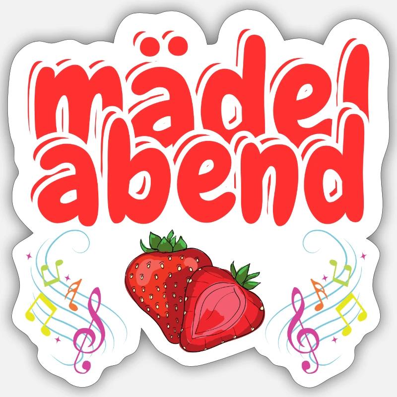 Mädelabend - Sticker Größe S (10 x 10 cm) - Mattweiß