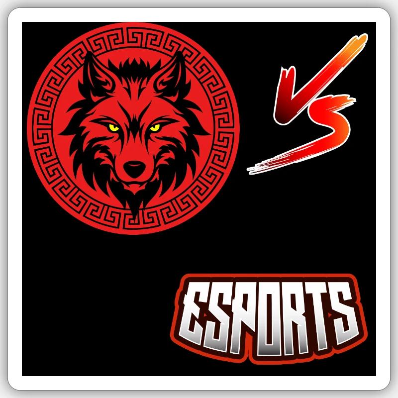 Wolf Gaming - Sticker taille S (10 x 10 cm) - blanc mat