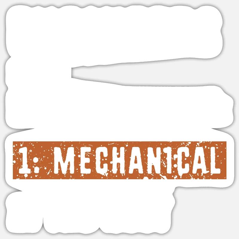 Ingénieur mécanique - Sticker taille S (10 x 10 cm) - blanc mat
