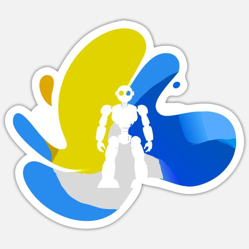 Cyborg Robot Informatique Sticker taille S (10 x 10 cm)