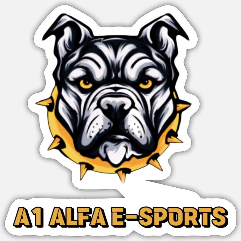 A1 ALPHA - Sticker Größe S (10 x 10 cm) - Mattweiß
